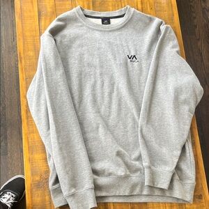 RVCA Men's Classic Gray Crewneck Sweater